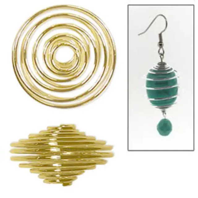 Gold Plated Spiral 20mm - 6τεμ