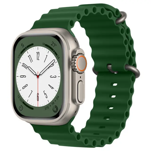 Techsuit® QuickFit Ocean Band Ανταλλακτικό Λουράκι για Apple Watch 38/40/41/42(series 10/11/12)mm- Army Green