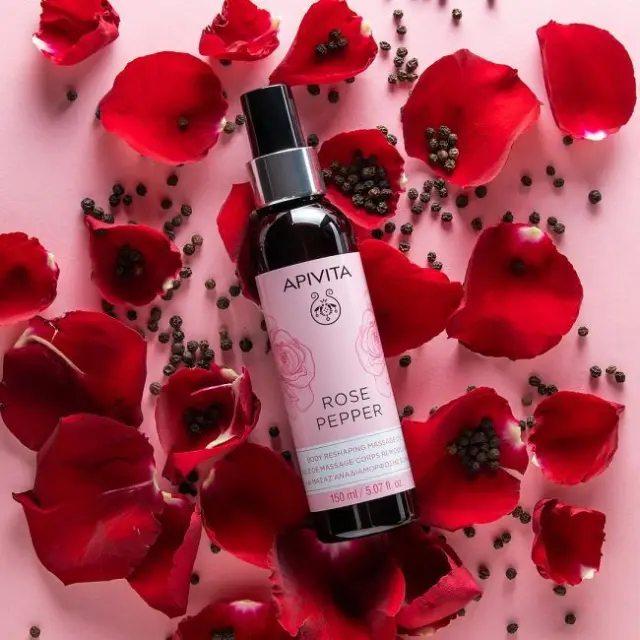 Apivita Rose Pepper Λάδι για Αδυνάτισμα και την Κυτταρίτιδα Body Reshaping Massage 150ml