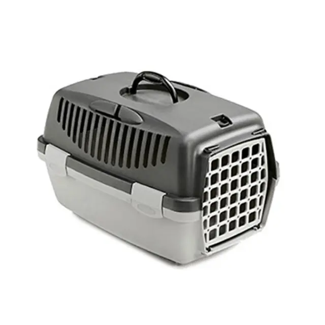 Stefanplast Gulliver 1 με πλαστική πόρτα έως 6kg (48x32x31h) dark grey/light grey