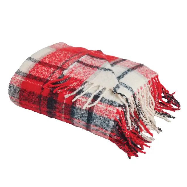 Κουβέρτα Καναπέ 130x170 330gsm Xmas Das Home 1379 Red-Black 100% Πολυέστερ 2