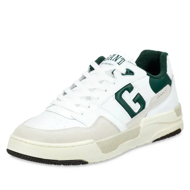 Ανδρικά Δερμάτινα Sneakers Gant Brookpal 31631005-G247 Λευκό-Πράσινο Άσπρο - 42 2