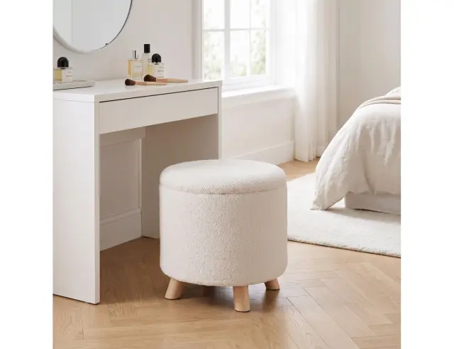Σκαμπό Home & Styling Collection με αποθηκευτικό χώρο και διαστάσεις 40x37cm - White AAK400200