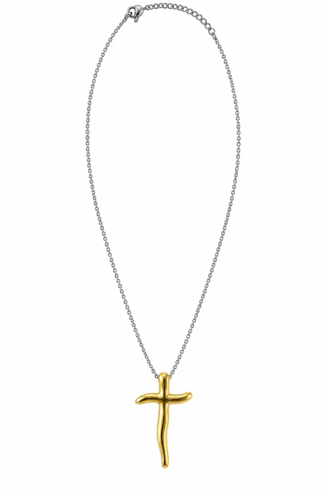 Ghetto 40cm Cross Chain Necklace - Gold/Silver 2