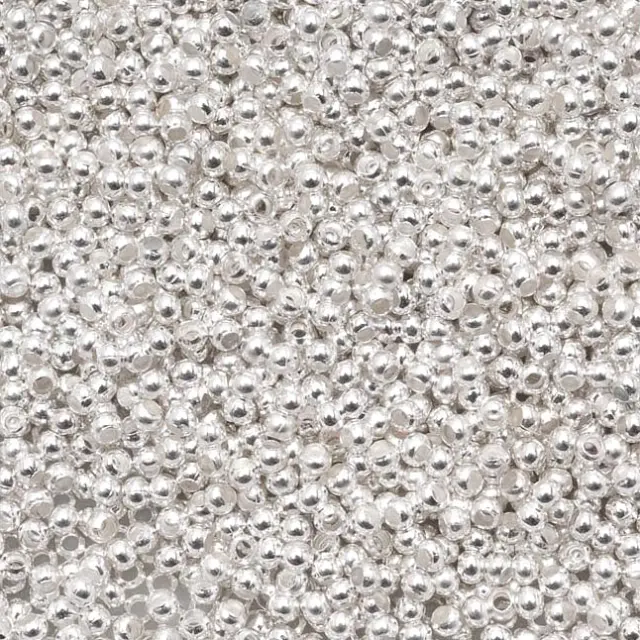 Μεταλλικές Χάντρες Rhodium Color 15/0 ~100τεμ