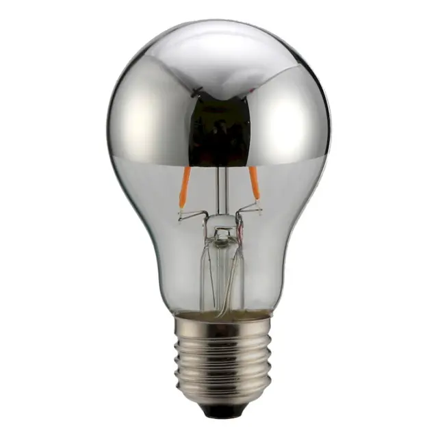 Λαμπτήρας LED E27 A60 6w Silver Mirror Dimmable Geyer