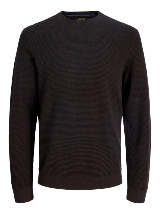 JJRILEY KNIT CREW NECK LS SN - Ganache