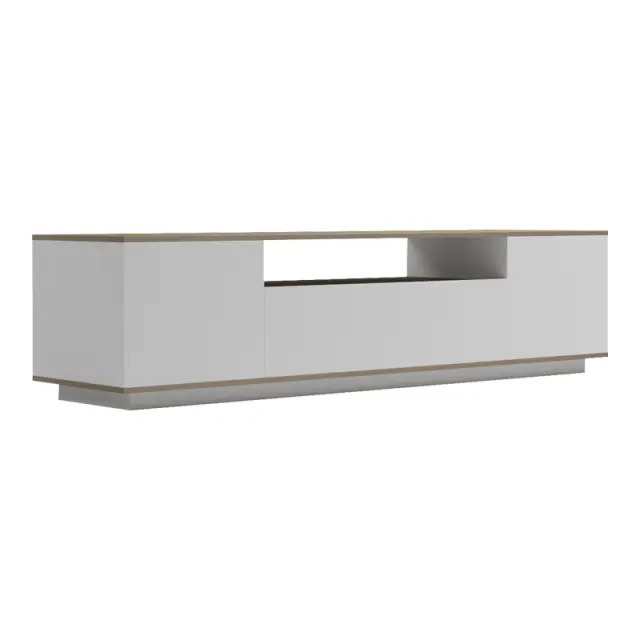 Έπιπλο τηλεόρασης Winey pakoworld σε sonoma-λευκή απόχρωση 180x44.5x44.5εκ 2