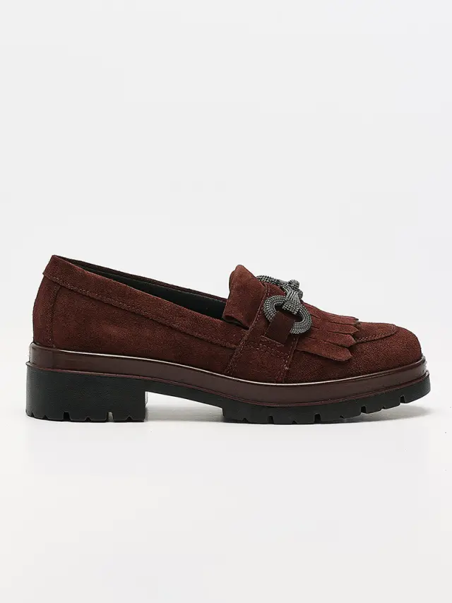 Imac Μοκασίνια-Loafers Γυναικείο δέρμα suede Μπορντώ IMA/457920 BORDO - 36 3
