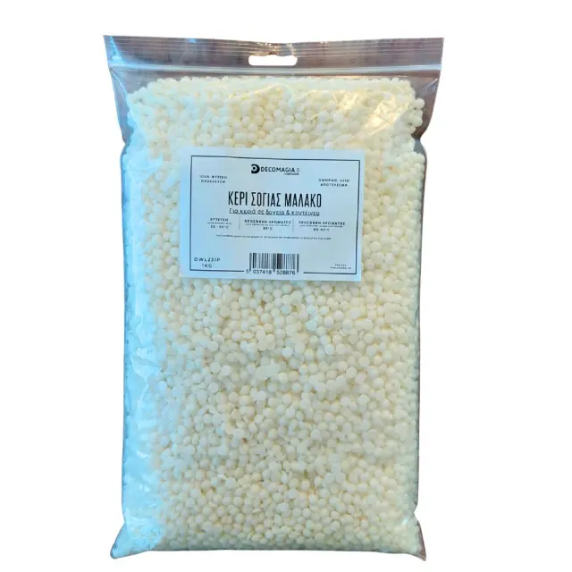 Φυτικό κερί σόγιας μαλακό, 1kg 2