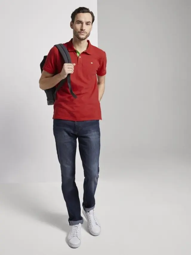 TOM TAILOR BASIC POLO ΑΝΔΡΙΚΟ RED 3