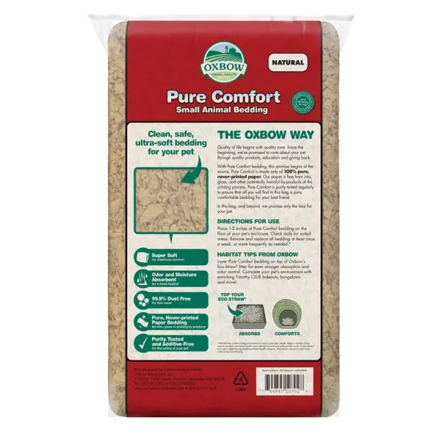 Oxbow Pure Comfort Natural Υπόστρωμα για Τρωκτικά 8,2lt / 28lt Μονόχρωμο 2