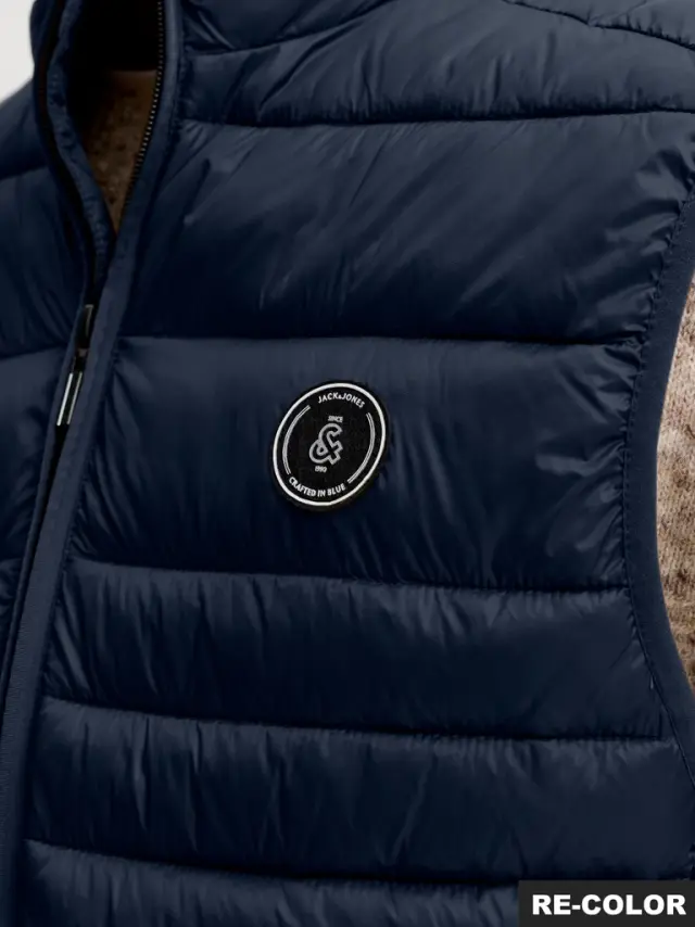 JJEKINGSLEY LIGHT BODYWARMER COLLAR NOOS - Navy Blazer 2