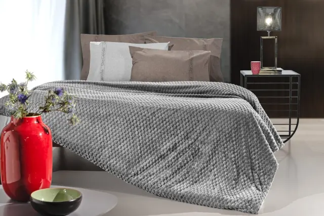 ΦΛΙΣ ΚΟΥΒΕΡΤΑ ΜΟΝΗ ΜΕ ΜΑΞΙΛΑΡΟΘΗΚΗ SMOOTHIE ANTHRACITE 160X220 GUY LAROCHE