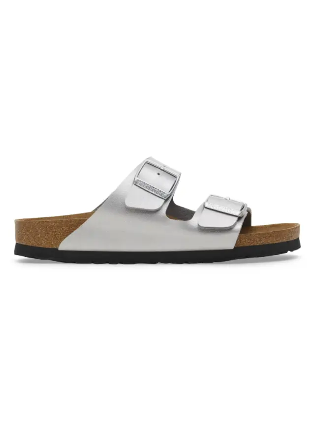 Birkenstock Πέδιλα Unisex Birko-Flor(ανθεκτικό υλικό της Birkenstock-επιτρέπει την επαφή με το νερό) Ασημί BIR/ARIZONA 1012282 SILVER 3