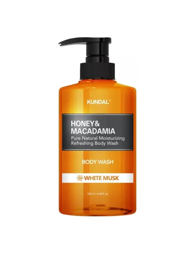 Kundal Honey & Macadamia Pure Body Wash 500ml White Musk - Αφρόλουτρο σώματος με άρωμα White Musk