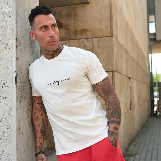 T-shirt Noshame® Off-white με τύπωμα - 142561 - XXL