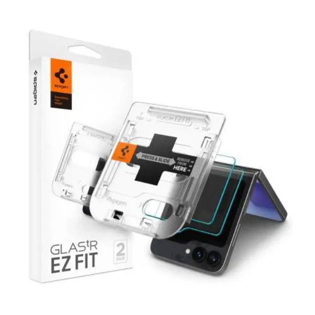 Tempered Glass Full Face Spigen Glas.tR EZ-FIT Samsung Galaxy Z Flip 6 5G Διάφανο (2 τεμ.) N67332