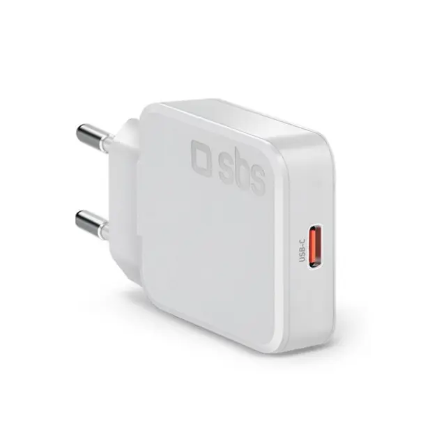 SBS Φορτιστής 30W 1x USB-C Slim White (LATRGAN1C30SLIMW)