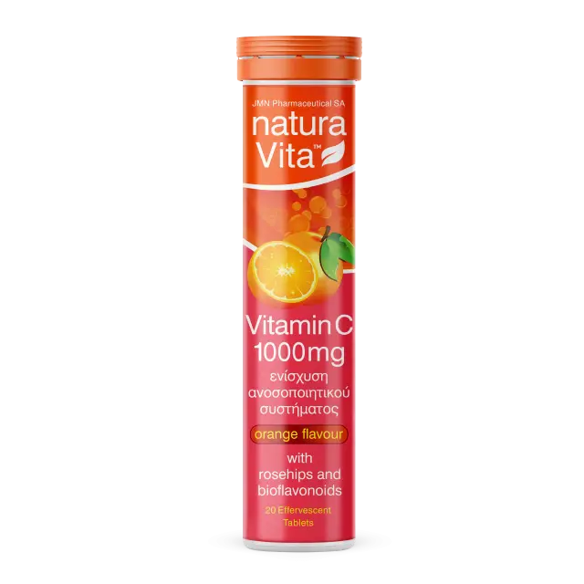 VITAMIN C 1000mg PLUS ROSEHIPS & BIOFLAVONOIDS (ORANGE FLAVOUR)