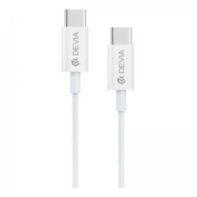Καλώδιο Σύνδεσης USB 2.0 Devia EC042 USB C σε USB C PD 60W 1.2m Smart Λευκό N58930 2