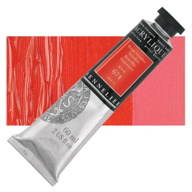 Ακρυλικό Sennelier Extra Fine - 674 Vermilion S4 - 60ml