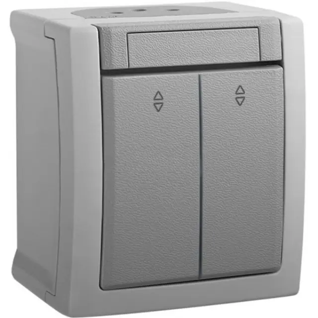Pacific Grey Two Gang Switch-Two Way Switch (Screw Connection)