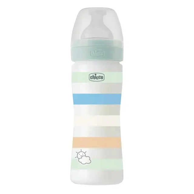 Chicco Πλαστικό Μπιμπερό Well Being Κατά των Κολικών με Θηλή Σιλικόνης 250ml για 2 μηνών