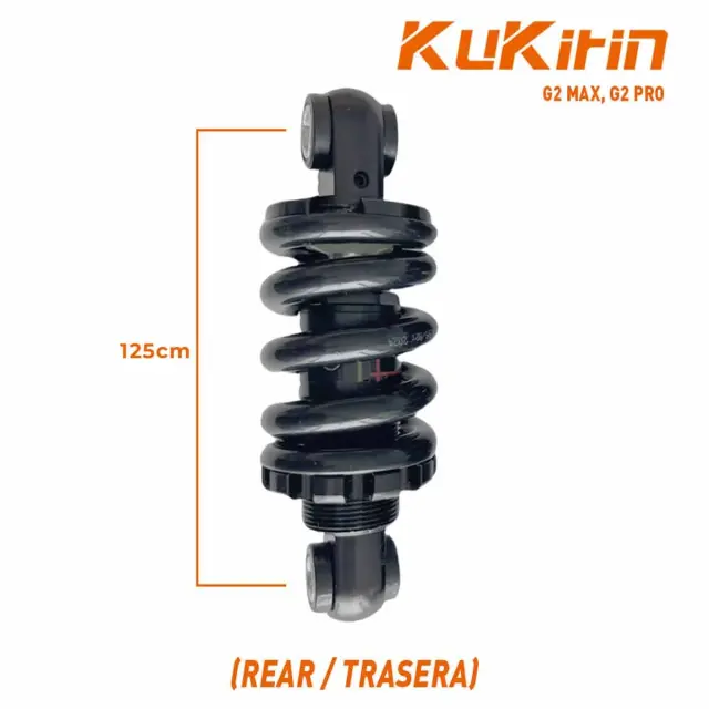 KUKIRIN G2MAX/G2PRO ΟΠΙΣΘΙΑ ΑΝΑΡΤΗΣΗ 125mm ΓΙΑ ΗΛΕΚΤΡΙΚΟ ΠΑΤΙΝΙ BLACK