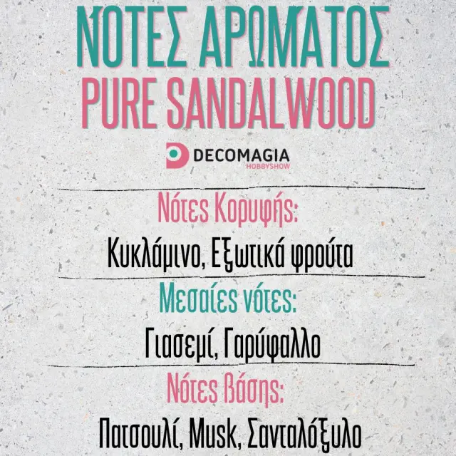 Άρωμα για κερί και σαπούνι 50ml, Pure Sandalwood (Σανταλόξυλο) 2