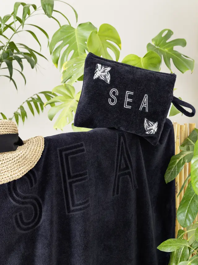 Νεσεσέρ Θαλάσσης 23x32 Αδιάβροχο Nima Sea Serene Black 100% βαμβακερό