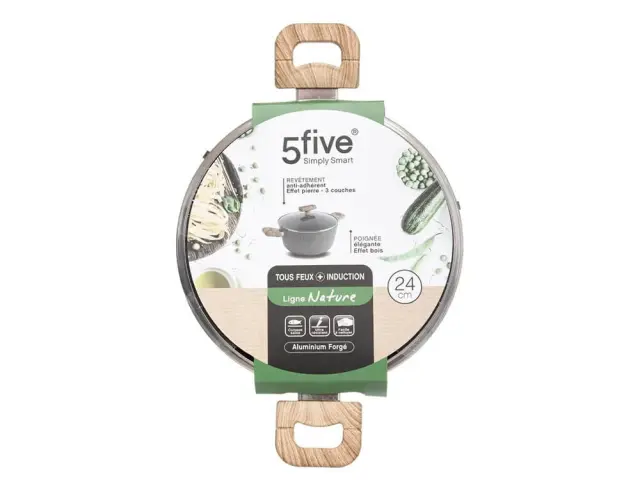 Κατσαρόλα 5five με καπάκι, αντικολλητική επίστρωση και διάμετρο 24cm 111008A 2