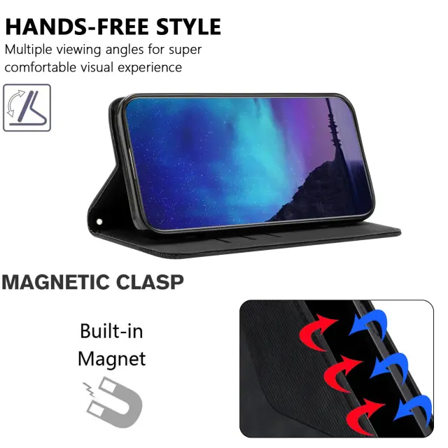 Skin Touch Θήκη Βιβλίο για Galaxy A15-Black OEM 2
