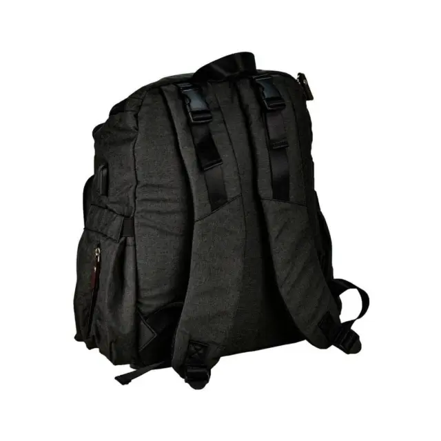 Τσάντα Αλλαξιέρα Πλάτης Bebe Stars με USB Graphite 590-188 2
