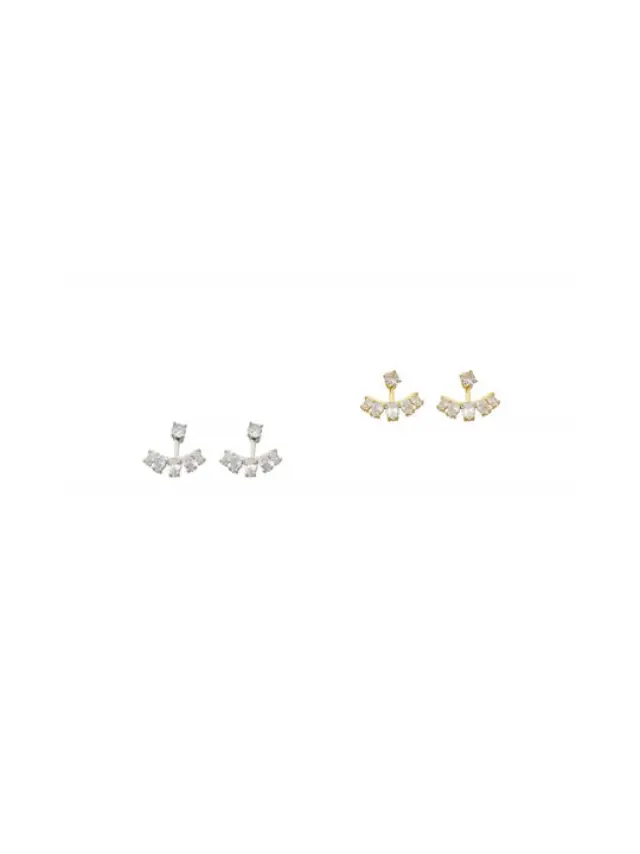 Ro-Ro Accessories Σκουλαρίκια Ear Jackets με Πέτρες