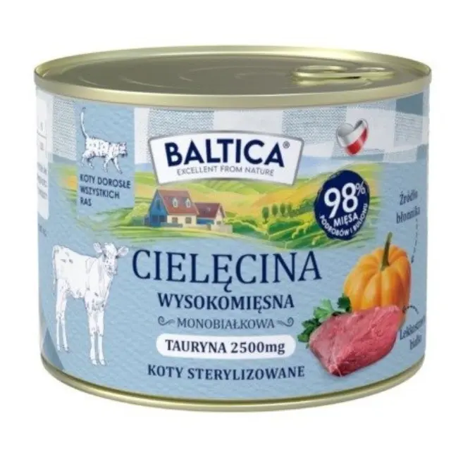 BALTICA Smaki regionów Veal - wet cat food - 185g