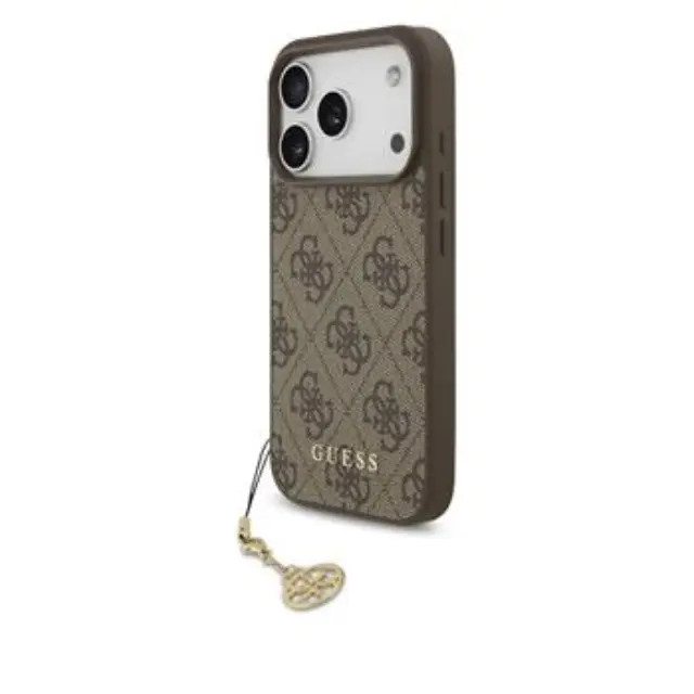 Guess 4G Charm MagSafe Case for iPhone 17 Pro Tone on Tone Brown