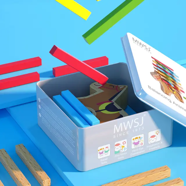 iwood mini Wooden Game: Balancing Animal with Sticks 2