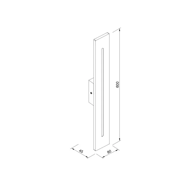 it-Lighting Barton LED 15W 3000K Outdoor Wall Lamp Black D:45x80x600 mm (80205911) 2