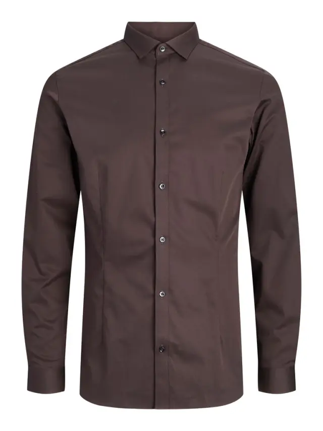 JPRBLAPARMA SHIRT L/S NOOS - Chocolate Torte
