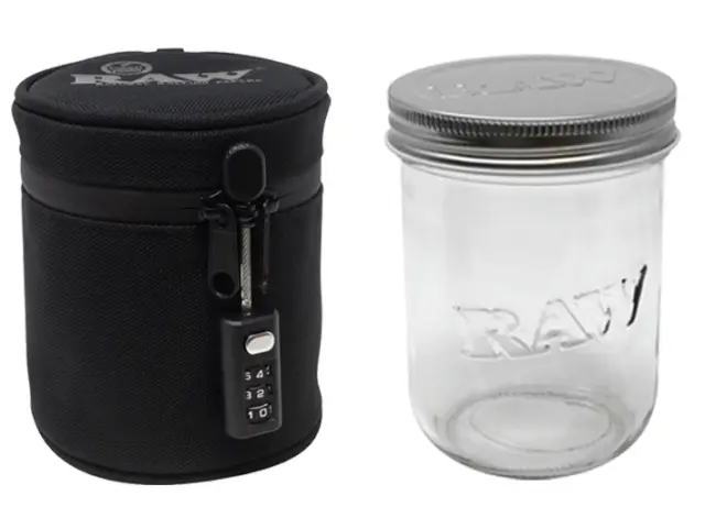 Γυάλινο Βάζο Raw Smellproof Cozy & Jar 295ml (10oz) με Κλειδαριά Ασφαλείας