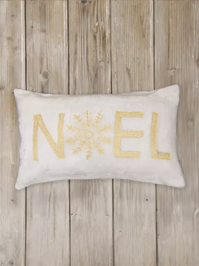 Διακοσμητική Μαξιλαροθήκη 35x55 Christmas Nima Noel White 100% Πολυέστερ
