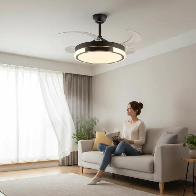 Ανεμιστήρας οροφής & φωτιστικό - DS-8018 - 96W - 431644 - Black 2