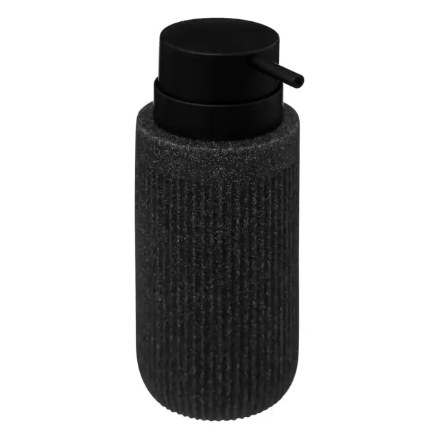 Marva Dispenser Σαπουνιού από Polyresin Onyx Black 7x7x17.4cm 310ml Μαύρο