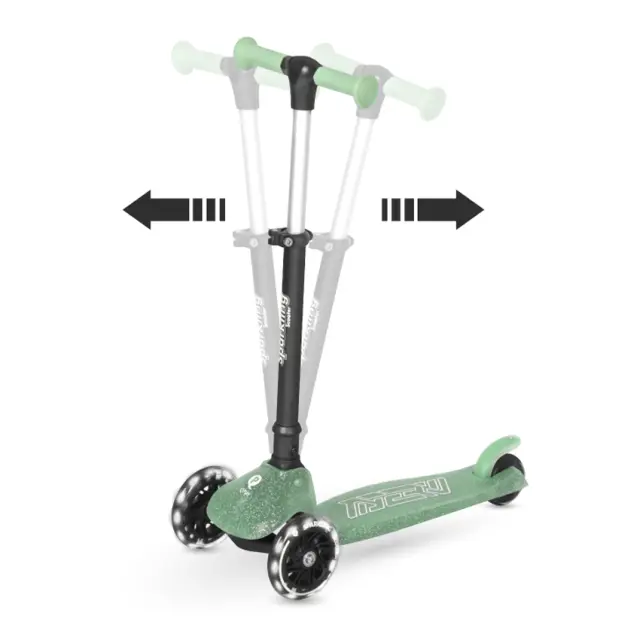 QPlay Sparkling Τρίτροχο Πατίνι με Φωτιζόμενες Ρόδες Green 3+ Ετών 3