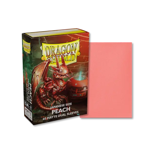 Dragon Shield Japanese size Matte Dual Sleeves - Peach Piip (60 Sleeves) 2