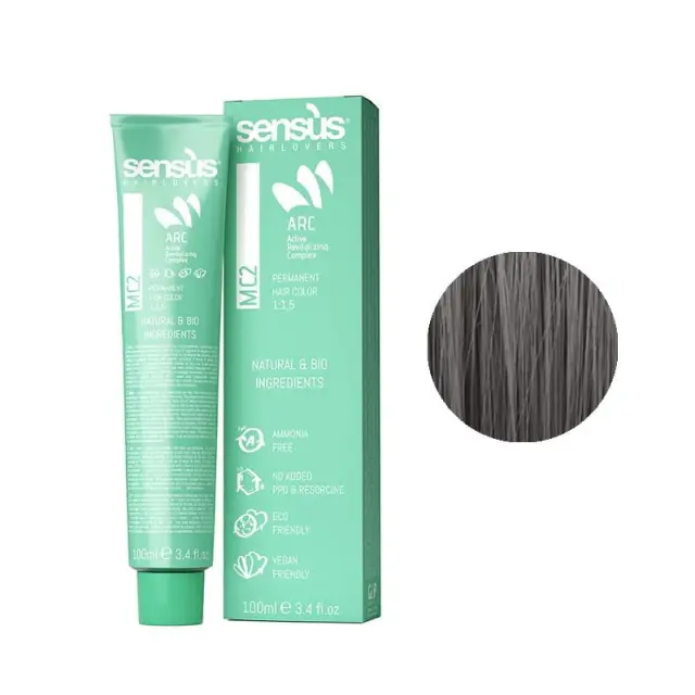 Sensus MC2 Permanent Hair Color 6.1 Dark Ash Blonde 100ml - (μόνιμη βαφή χωρίς αμμωνία ξανθό σκούρο σαντρέ)
