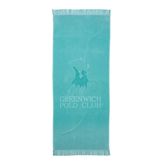 Greenwich Polo Club Πετσέτα Θαλάσσης Logo Κρόσια 90x190εκ, Χρώμα Τιρκουάζ - ONESIZE