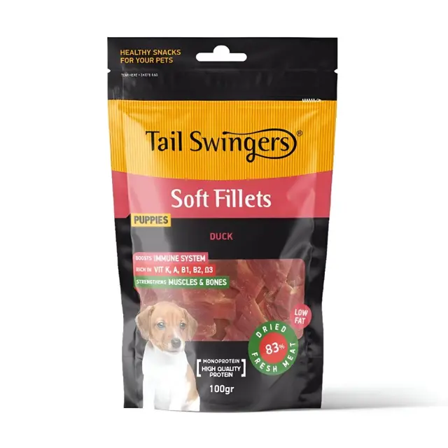 Tailswingers Μαλακές μπουκιές Πάπιας 100gr (μικρές μπουκιές για μικρά σκυλιά)
