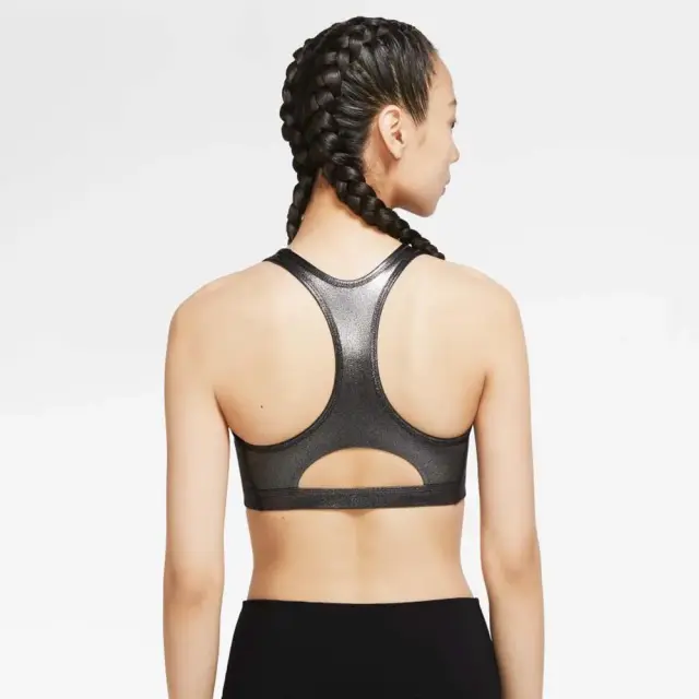 Nike Swoosh Icon Clash Dri-Fit Γυναικείο Αθλητικό Μπουστάκι CT3791-010 Ασημί - M 2